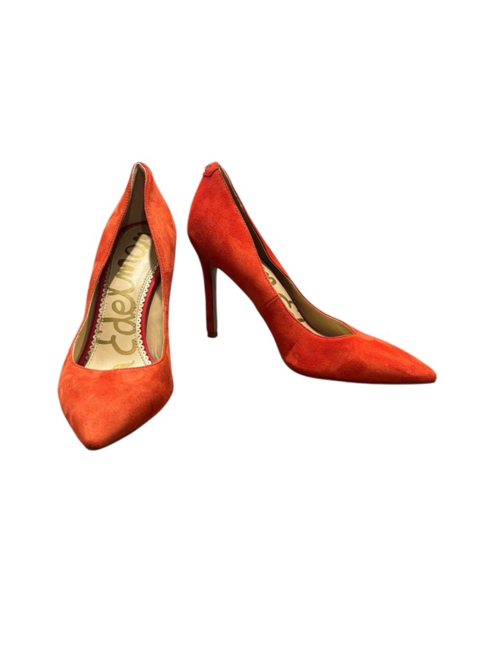 Sam Edelman Hazel Suede Pumps in Orange Red Size 6